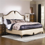 全实木床欧式真皮床简欧床双人床 新古典后现代床4件套实木家具