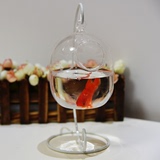 悬挂创意玻璃鱼缸花瓶 透明水培小吊瓶批发 家居饰品摆件厂家直销