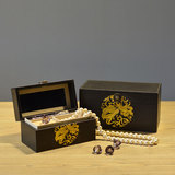样板房软装欧式英伦公主装饰盒创意皮革珠宝首饰盒珠宝收纳饰品盒
