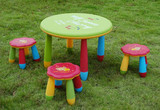 阿童木儿童桌椅 儿童学习桌 儿童桌 游戏桌 绿圆桌 桌凳组合