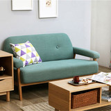 日式简约休闲沙发小户型布艺沙发北欧双人创意时尚家具咖啡厅沙发