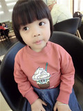韩国代购童装 男女小童套头卫衣 宝宝纯棉星巴克印花薄款上衣
