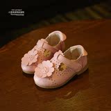 春秋韩版女童皮鞋太阳花朵儿童宝宝鞋公主鞋1-3-6岁软底单鞋童鞋