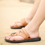 夏季个性青少年韩版潮流人字拖夹趾休闲凉拖鞋沙滩鞋透气男士凉鞋