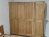 日式全实木大衣柜白橡木卧室家具收纳衣橱储物柜组合环保推拉