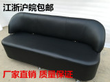 时尚皮小型沙发椅卡座沙发换鞋凳子带后靠背休息沙发双三人位订做