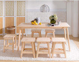 实木餐桌椅组合小户型简约中式餐桌椅长方形餐桌书桌电脑桌办公桌