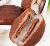 韩国进口零食 乐天巧克力打糕巧克力派糕点年糕糯米糍夹心186g