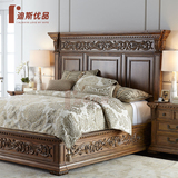 订制全实木雕花床1.8 1.5米m双人床欧式法式新古典橡木床北欧卧室
