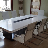 厂家直销办公家具简约现代白色烤漆会议桌长桌洽谈桌谈判桌新款
