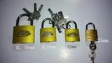 百环锁牌 金色黄色小锁 电镀铜挂锁 柜锁25 32 38 50 63mm大门锁
