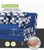 沙发床折叠实木1.5双人1.2多功能成人布艺两用小户型可拆洗简约