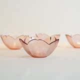 恣意 日式樱花4寸玻璃碗水果粉色点心碗创意彩色甜品碗小号沙拉碗