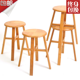 楠竹方凳圆凳实木餐椅小板凳高凳子时尚梳妆凳吃饭凳特价简易加固