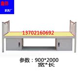 天津包邮单人床铁艺床学生床 硬板床员工床0.9米1.2米单层床铁床