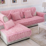 冬季高档玫瑰绒沙发垫布艺欧式坐垫实木皮沙发垫子沙发巾靠背巾套