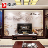 中式水墨 客厅电视瓷砖画 背景墙砖3D 仿古文化砖立体山水彩雕刻