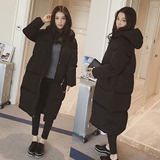 冬季新款韩版学生棉衣女中长款加厚保暖羽绒棉服学院风连帽外套潮