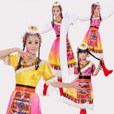 成人少数民族藏装水袖演出服藏族蒙古族短长袖舞蹈女儿童舞台服装