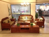 全实木新中式古典红椿木实木环保明清风格1+2+3组合五件套沙发