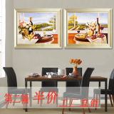 现代简约装饰画红酒杯餐厅挂画欧式饭厅壁画葡萄水果沙发背景墙画