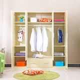 二三四门组合木衣柜现代实木简易板式衣柜宜家板式木质衣橱衣柜