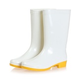 男女中高筒食品卫生靴白色加厚雨鞋防滑耐磨套鞋三防耐酸碱单雨靴