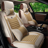 卡贝罗新款汽车坐垫全包四季通用亚麻专用座套座椅麻料车垫座位套