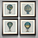 装饰画美式组合放飞的气球乡村田园复古地中海风格挂画餐厅客厅画