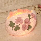 喜马拉雅陶瓷水晶盐灯台灯卧室床头现代创意小夜灯温馨婚房家居灯