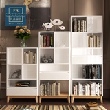 北欧现代书房书柜自由组合简易书橱书架置物架储物柜子简约家具