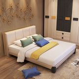 现代简约板式床双人床1.8米婚床公主床韩式风格田园卧室家具组合