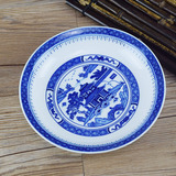 精品  传统中式青花瓷餐具 盘子 陶瓷菜盘 釉下彩景德镇优级白瓷