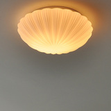 宜家欧式阳台卧室走廊玄关儿童房吸顶灯地中海浪漫白色贝壳吸顶灯