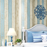 防水墙纸自粘墙贴卧室地中海宿舍 衣柜家具翻新贴纸蓝色木纹壁纸