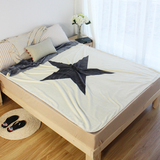 韩国法兰绒加厚双层星星毯毛巾被小毛毯空调双人床单午睡沙发盖毯