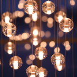 包邮LED水晶流星雨冰雹玻璃球创意艺术客厅酒吧楼梯餐厅吊灯系列