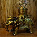 动物纯铜大象煤油空气灯客厅摆件工夫茶具烧水炉古玩收藏工艺品