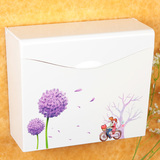 卫生间纸巾盒厕纸盒 浴室纸巾盒厕所手纸架 塑料草纸盒方形免打孔