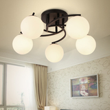 LED吸顶灯大气客厅灯圆形田园玻璃 主卧室灯温馨创意个性简约现代