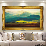 手绘巨人山风景油画欧式沙发背景墙画客厅装饰画餐厅壁画玄关挂画