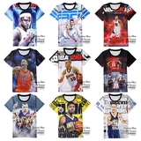 篮球短袖男3D青年kb20立体NBA詹姆斯库里学生衣服科比退役纪念t恤