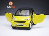 1:32原厂奔驰smart三开门声光仿真合金汽车模型儿童玩具回力小车