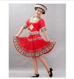 云南少数民族彝族苗族蒙古族舞蹈演出服装舞台歌舞表演服饰女装