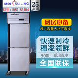 穗凌Z0.5L2-C冰柜商用立式双门不锈钢厨房冰箱冷冻高身速冻雪櫃