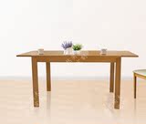 实木家具 日式北欧宜家现代简约田园环保白橡木折叠伸缩餐桌书桌