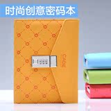 卡杰A6日韩时尚活页学生密码本带锁日记本手账文具笔记本记事本子