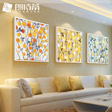 欧美式装饰画现代客厅沙发背景墙挂画卧室餐厅壁画三联画花卉有框
