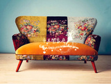 美式实木高档客厅接待沙发新古典布艺单人双人三人时尚创意老虎椅