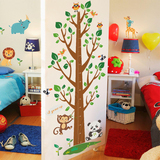 卡通大树身高贴 幼儿园装饰墙贴纸 儿童房量身高尺壁纸可移除贴画